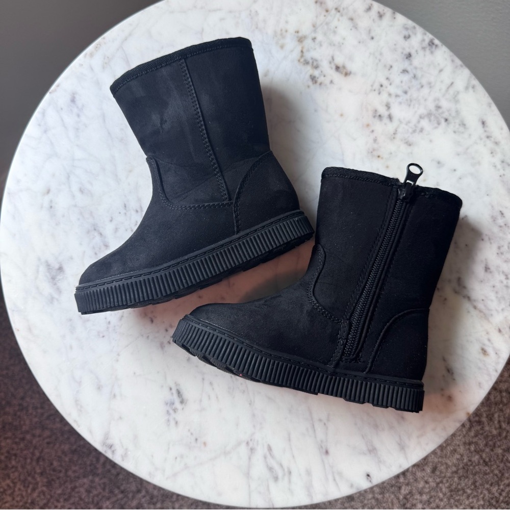 Black Suede Ankle Boots - Picture 2 of 6